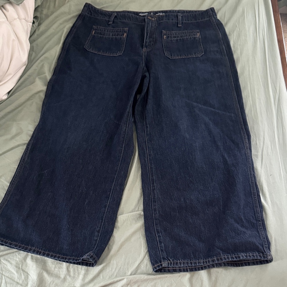 Old Navy Dark Blue Baggy Wide-Leg Jeans